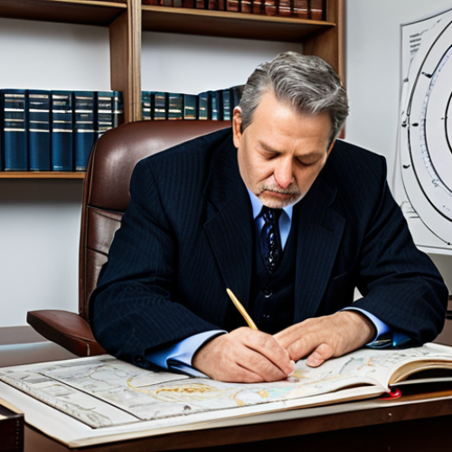 **Prompt:** A professional astrologer in a modest office setting, analyzing a birth chart with planetary alignments visible, wearing professional dress, surrounded by astrological books and charts, safe for work, appropriate content, fully clothed, perfect anatomy, natural proportions, professional photography, high quality.